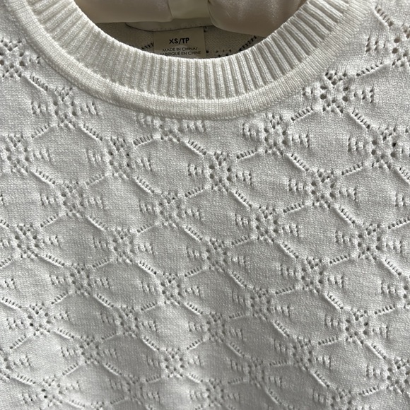 Club monaco white pointelle sweater - Picture 3 of 5